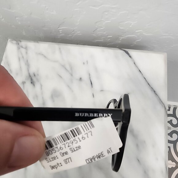 New BURBERRY Eyeglasses B 4280 3773/1W 50-22 145 Black on Plaid Frames No Case main image 5
